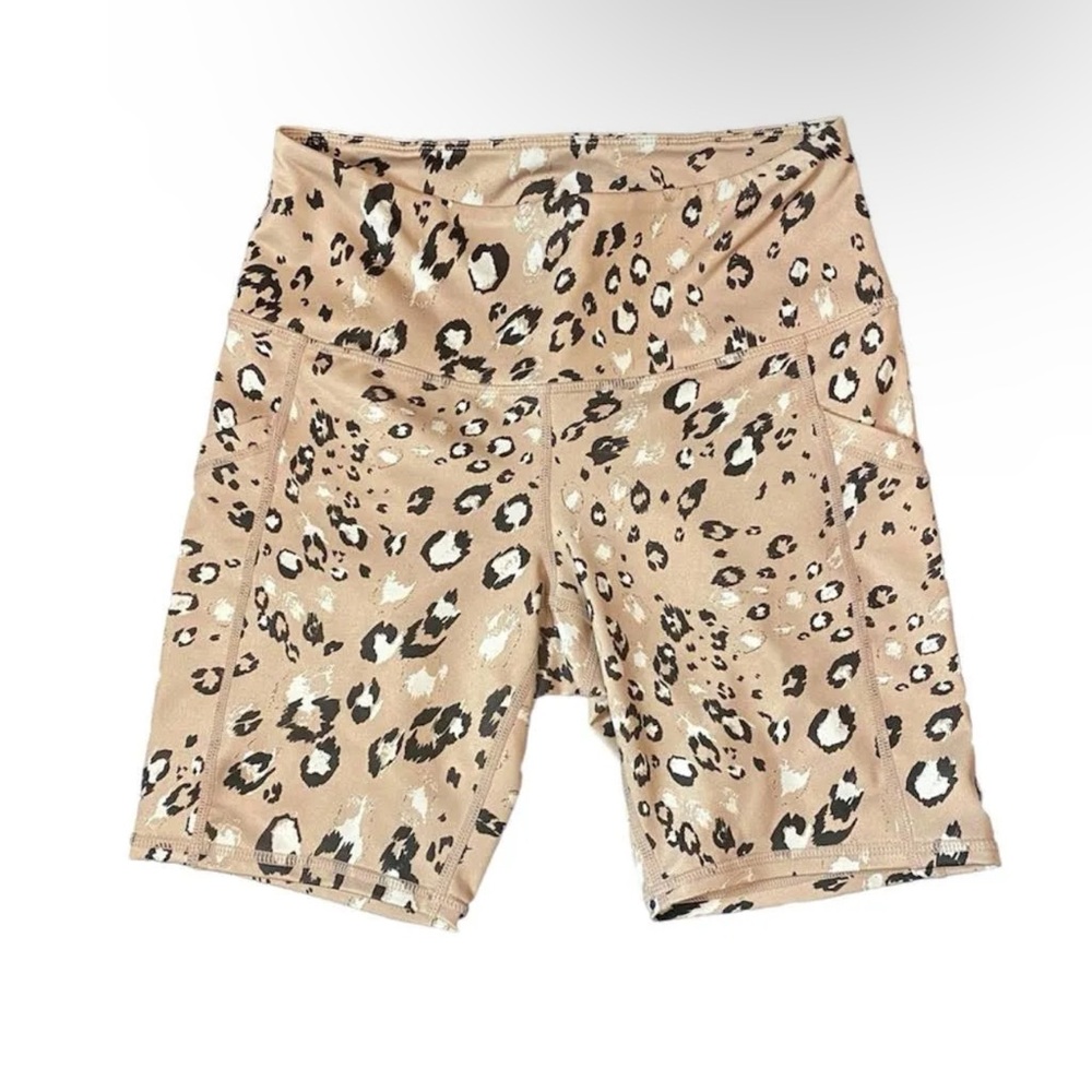 Zella Leopard print bike shorts - size XS